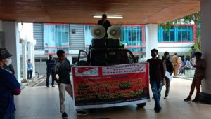 Terkait Pembangunan Bendungan Ladongi, Bakin Sultra Melakukan Unjuk Rasa di DPRD Provinsi Sultra