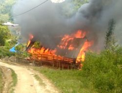 BreakingNews : Ditinggal ke Gereja, Rumah Milik Warga Desa Salururu Mamasa Ludes dilalap Sijago Merah