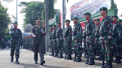 Peringatan HUT ke-77 TNI Berjalan Khidmat di Makodim 1420 Sidrap